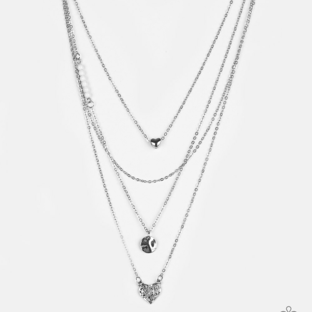 𝅺White Gypsy Heart Necklace Set - Picture 2 of 3